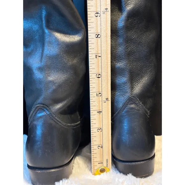 Frye Campus 14L Black Leather Tall Riding Boots Made in Spain 77070 Womens 6 M - Image 2