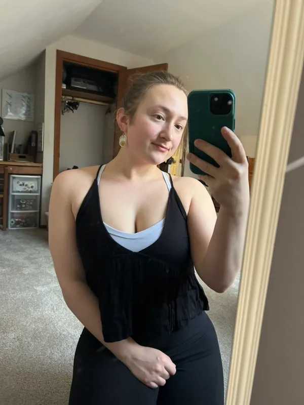 Black Peplum Tank Size M - Image 4