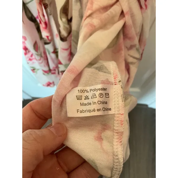 Show Me Your Mumu Rose Print Robe 0/S White/Pink - Image 3
