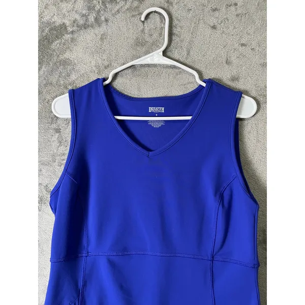 Duluth Trading Noga Sleeveless Dress Blue Athletic Travel Pocket Dress Size S‎ - Image 2