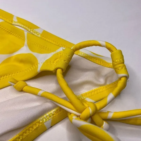 Victoria's Secret Yellow Polka Dot Bikini Bottom - Image 4