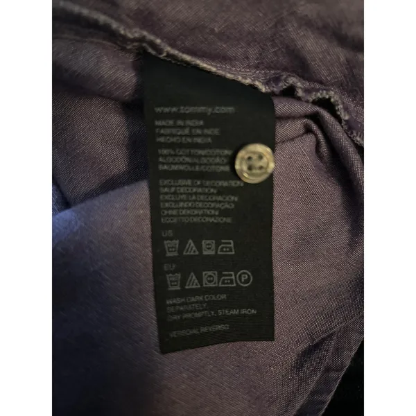 Tommy Hilfiger Womens Purple Button Down Shirt S Casual Preppy Classic Academia - Image 9