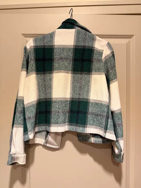 Fleece Buffalo Cropped Shein Plaid Jacket - Image 2