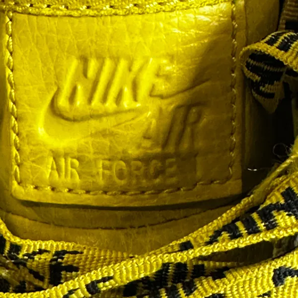 Nike Jordan Air Force 1 Low Yellow Black Logo Tape Sneakers Women’s Size 6.5 - Image 13