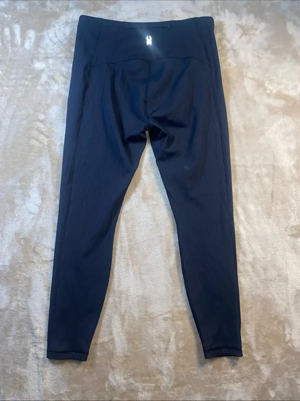 Spyder Women's Black Ribbed Performance Leggings - Image 4