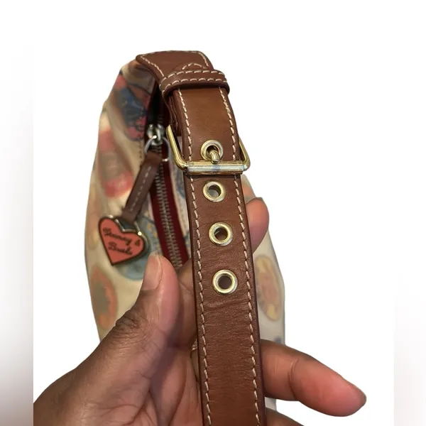 Y2K Vintage Dooney and Bourke Canvas Coated Small Shoulder Bag - Image 6