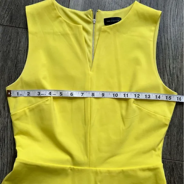 The Limited Sleeveless Skater Dress Bright Yellow Size XS - Image 8