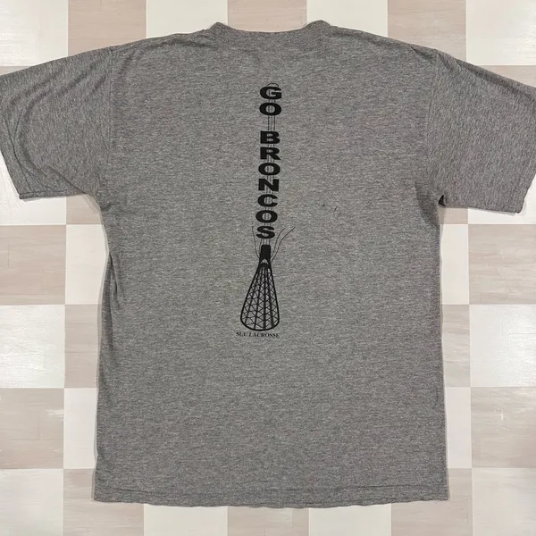 Gildan santa clara university go broncos lacrosse grey red short sleeve tee - Image 8