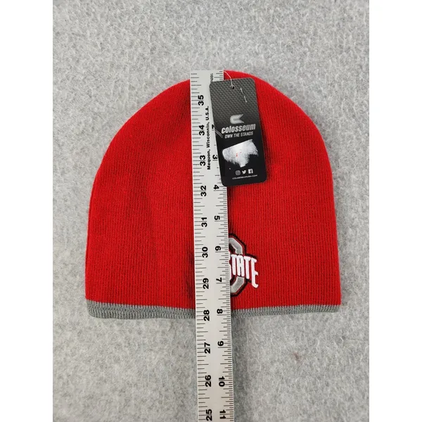 NWT Scarlet Ohio State Buckeyes University Football Campus Knit‎ BeanieCap Hat - Image 5