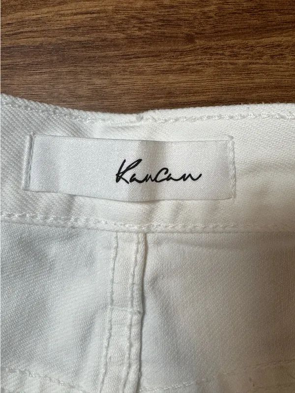 KanCan USA Shorts Distressed White Denim - Image 4