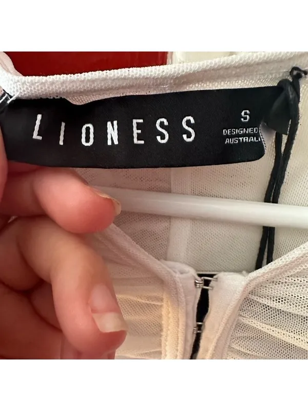 Lioness Garter Mini Dress in White - Image 14