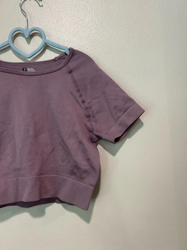 Athletic cropped tee Purple - Image 5