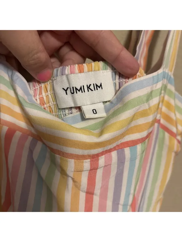 Yumi Kim Rainbow Striped Maxi Dress with Tie Straps Size 0 - Image 2