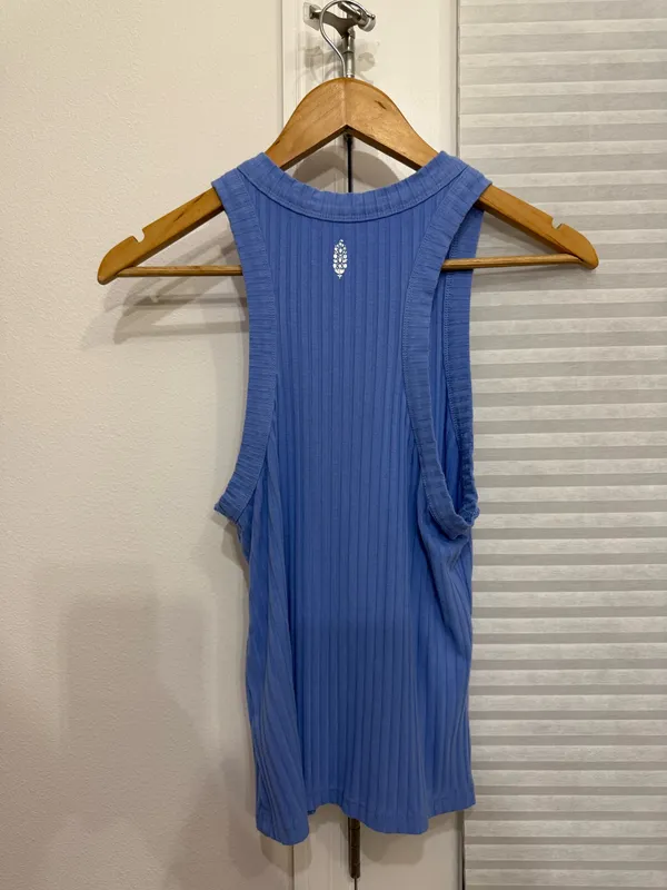 Blue Free people Movement ribbed tank S - Image 3