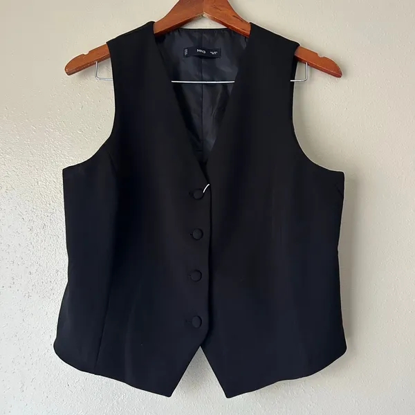 Mango Black Vest Size Large - Image 6