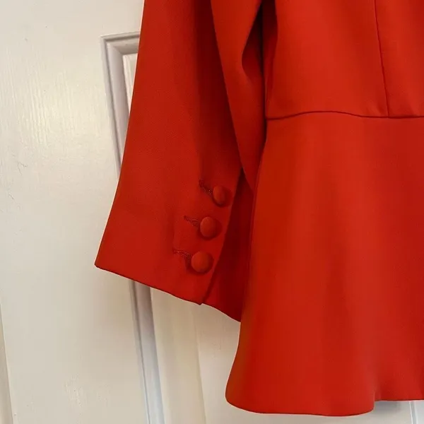 CAbi Orange Wrap Blazer Jane Jacket Size 4 - Image 3