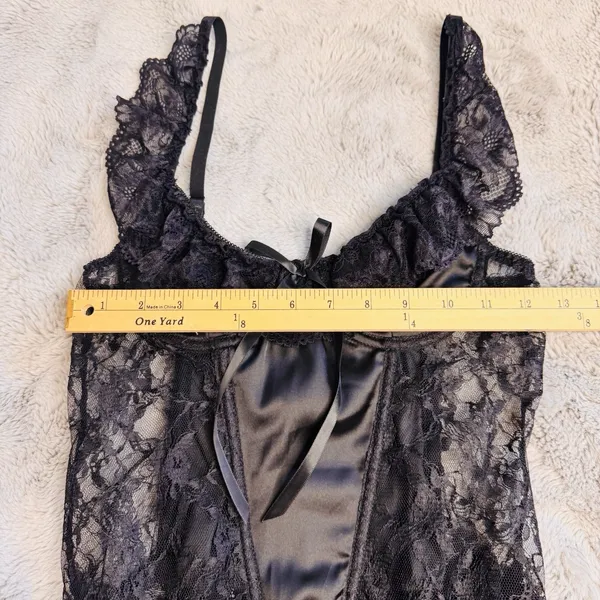 NWT PLT Black Lace Corset Top - Size‎ 2 Hook & Eye Closure - Image 15