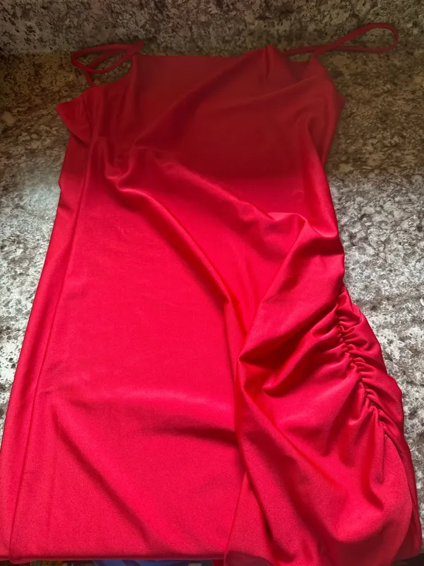 red spaghetti straps. Dress - Image 3