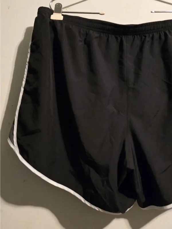 Nike Black Athletic Shorts with White Trim - Image 4