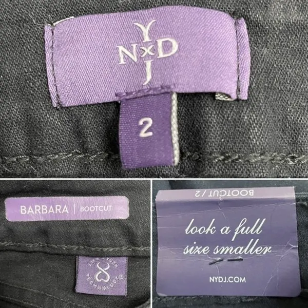 NWT NYDJ Barbara Tummy-Control Bootcut Jeans Black Denim Women's Size 2 NEW - Image 10