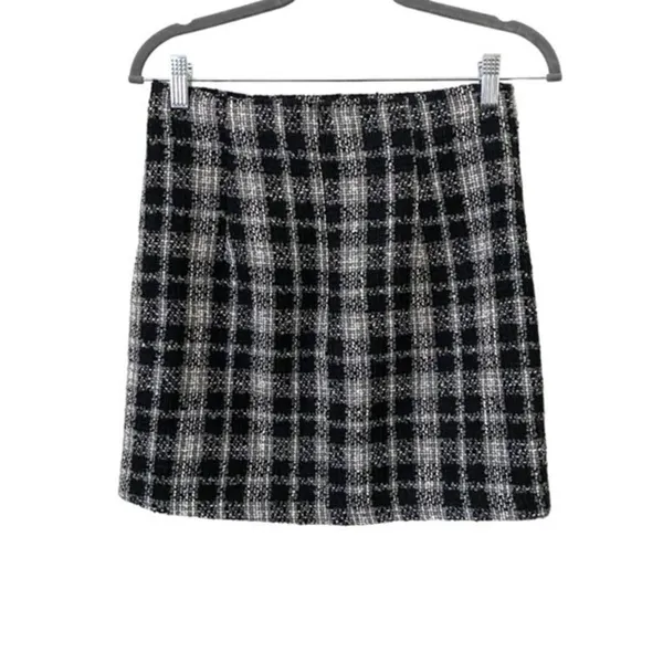 ZARA Plaid Tweed Mini‎ Skirt Sz Sm - Image 3