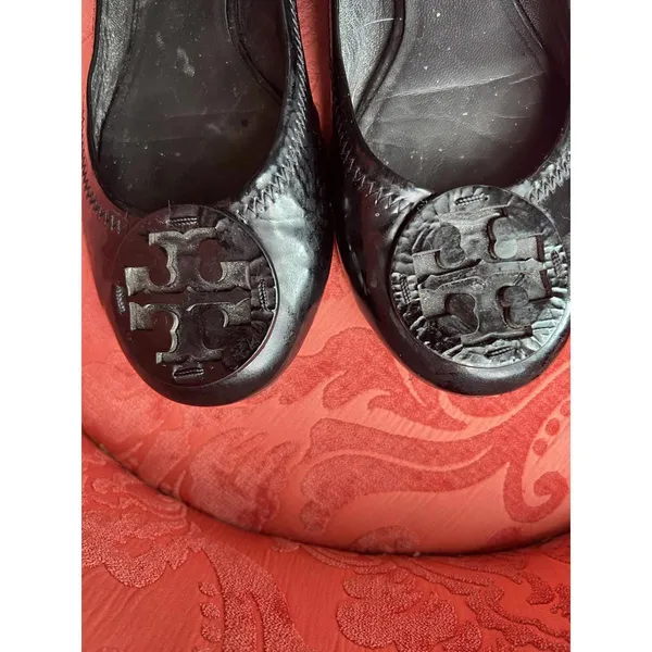 Tory Burch Black Leather Ballet Flats - Image 3