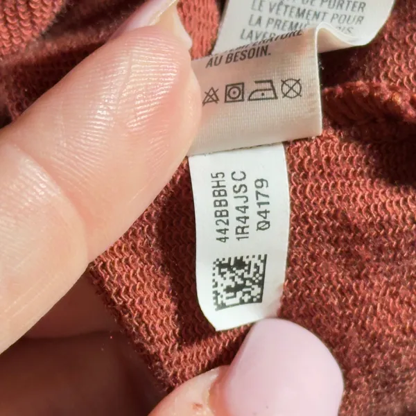 572 | OFFLINE by Aerie Cropped Hoodie Terracotta Long Sleeve Pullover Small‎ - Image 7
