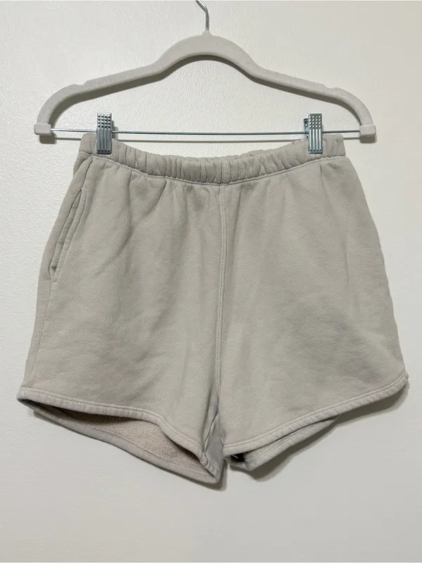 JOAH BROWN Sahara Sweat Shorts Size XS Small Beige Cream Neutral - Image 2