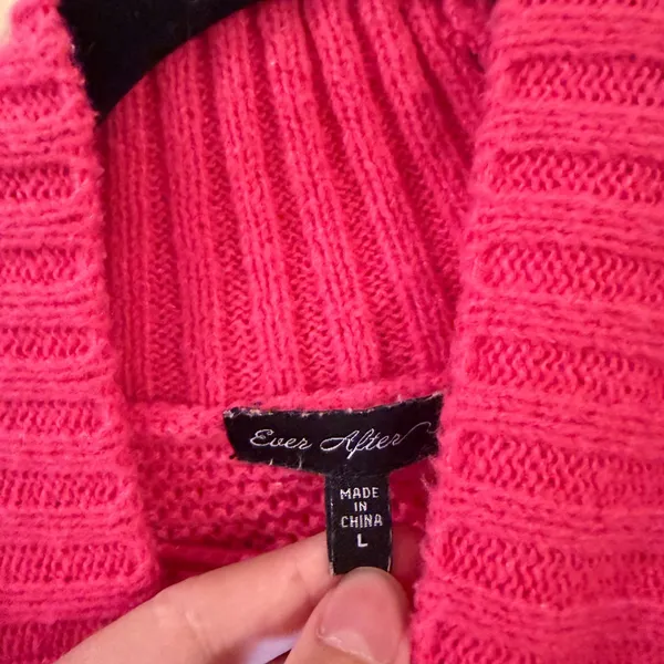 Chic Fuchsia Turtleneck Sweater Pink Size L - Image 2