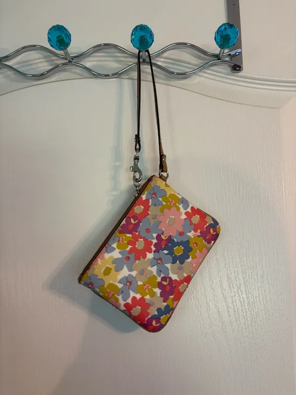 Colorful Vintage Coach Wristlet - Image 12