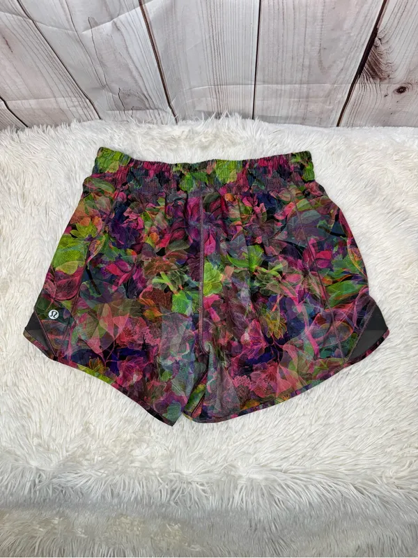 Lululemon Hotty Hot High-Rise Lined Short 4" Vivid Floral Tone Multi/Graphite - Image 3