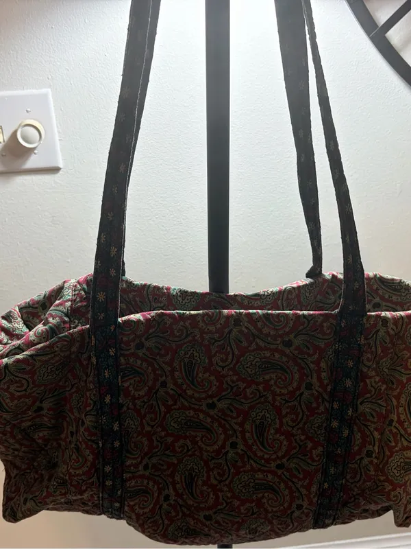 Paisley Everyday Tote Bag in Burgundy - Image 7