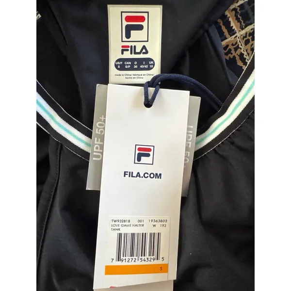 FILA Womens Love Game Halter Tank‎ Top Black UPF 50+ SMALL NWT Athletic Tennis - Image 10
