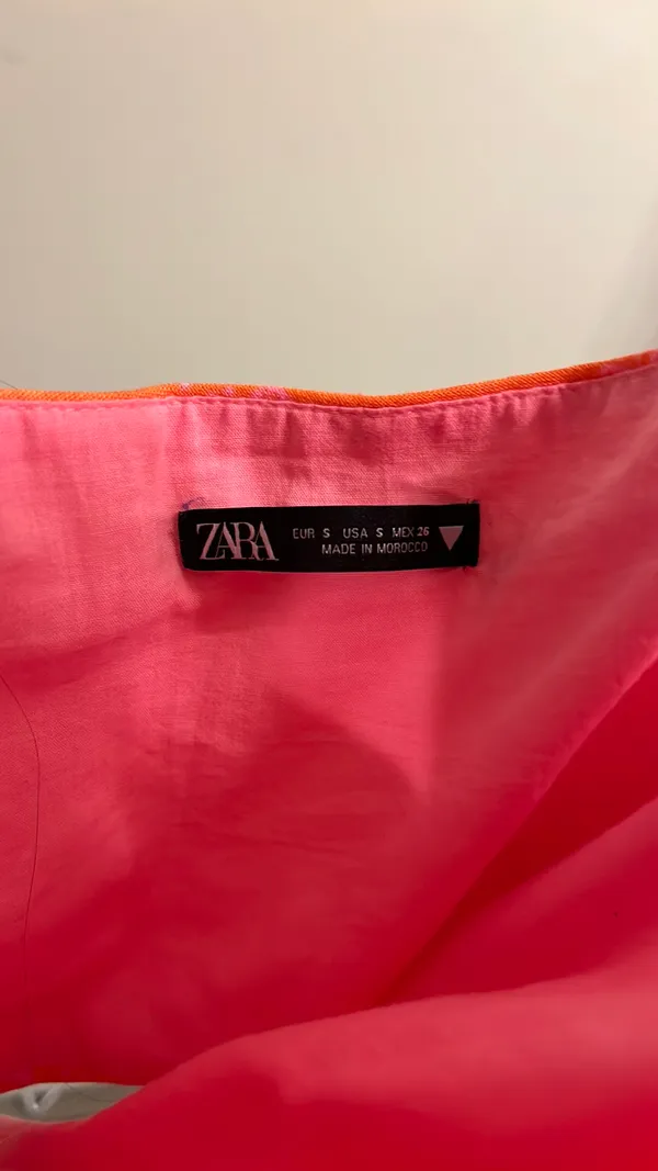 ZARA One shoulder Floral Crop Top - Image 2