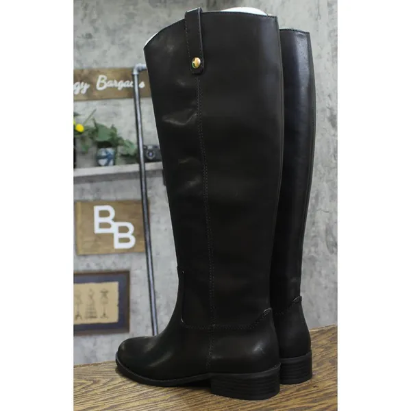 NEW INC International Concepts Fawne Leather Knee-High Riding Boots Black 8.5M - Image 7