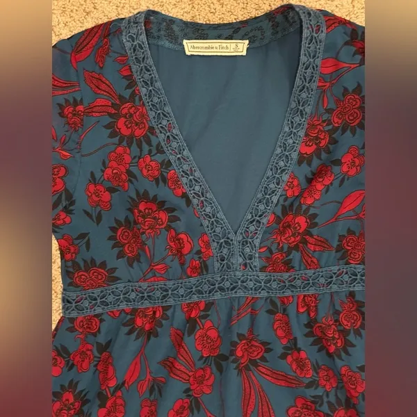 Abercrombie & Fitch Bohemian Moody Floral Whimsy Goth Sheer Paisley Fairy Mini - Image 3