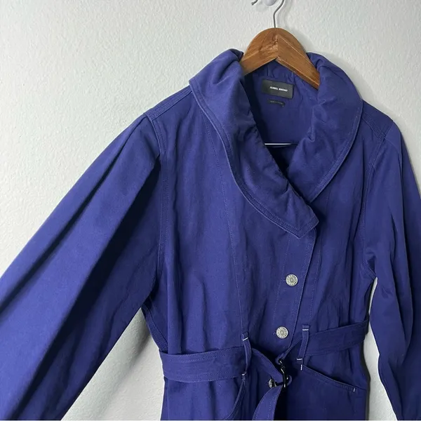 Isabel Marant Blue Dipazo Belted Denim Jacket‎ Womens Size 34 / US XS / 2 - Image 8