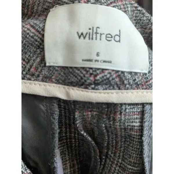 Aritzia Wilfred wool cashmere blend plaid trouser pants 6 - Image 6
