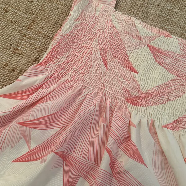 Free People Pink and Cream Top with Ruching Vintage y2K Medium - Image 2
