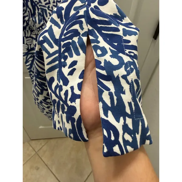 Lilly Pulitzer Carlotta Stretch Shift Dress Indigo Home Slice Gold Soutache‎ 4 - Image 8