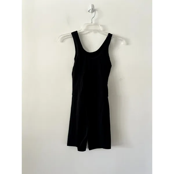 SET ACTIVE Black Round Neck Athletic Sporty Romper Size M - Image 2