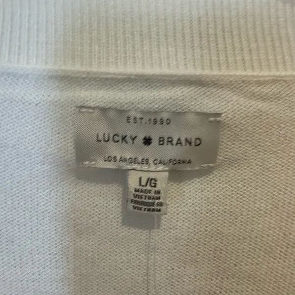 Lucky Brand Ivory Knit Sweater Top - Image 2