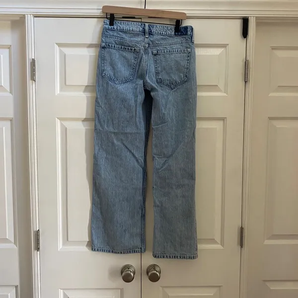 Hollister Low Rise Baggy Wide Leg Jeans Women 2R Light Wash Distressed Y2K Style - Image 7