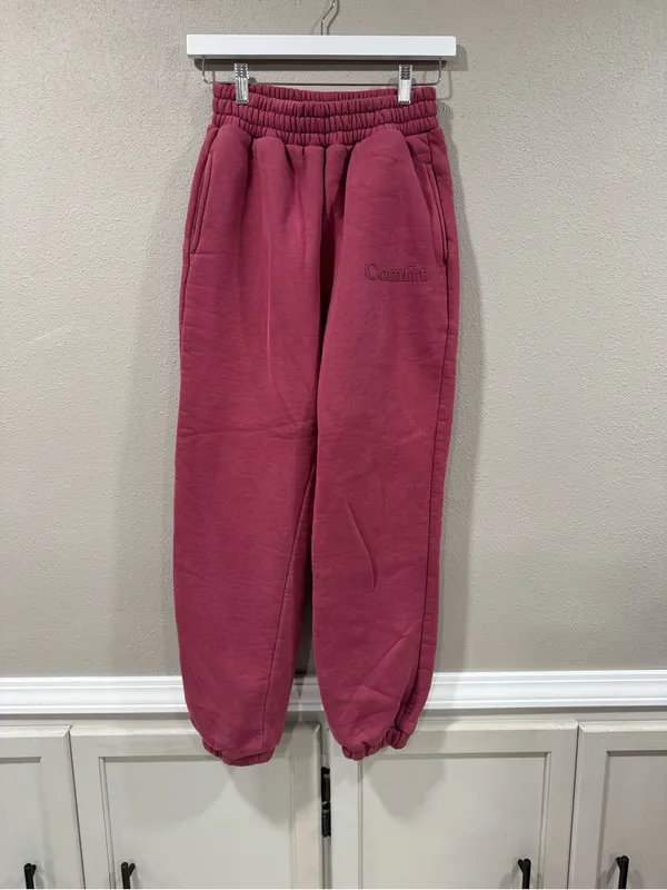 Comfrt Minimalist Sweatpants Berry - Image 2