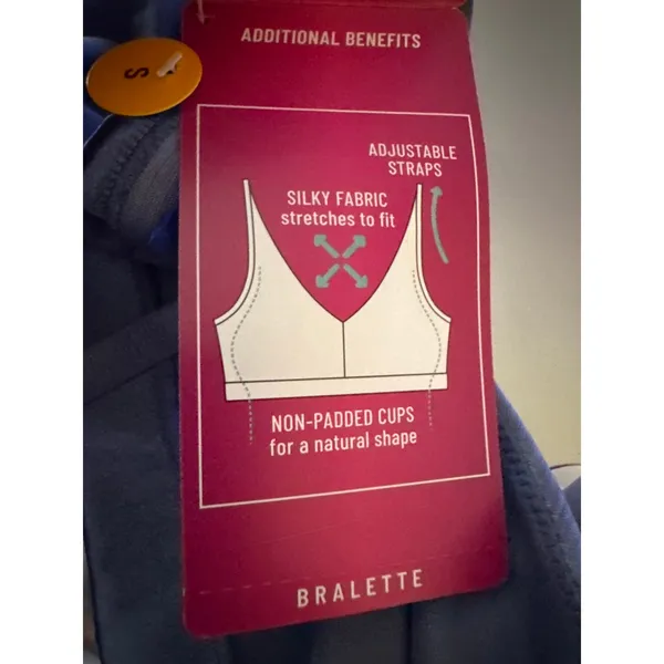 Brand new Vanity Fair Women's Size Small Wireless Bralette Bra Blue Harbour - Image 7