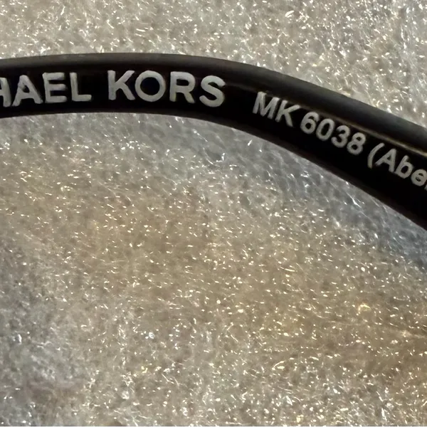 Michael Kors ABELA MK 6038 Black Square Sunglasses with Dark Lenses - Image 4