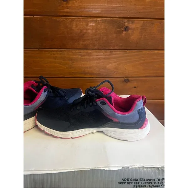 Ryka Shoes Womens Sz 8 Sky Walk Rush Sporty Low Sneakers Blue Pink Mesh Lace Up - Image 5