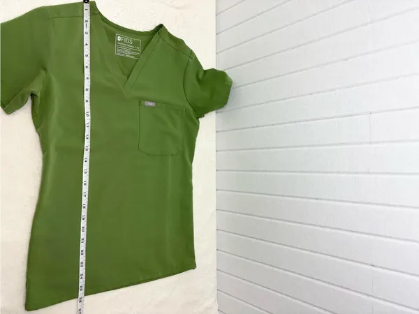 Figs Olive Green‎ Women's V-Neck Scrub Top - Image 6