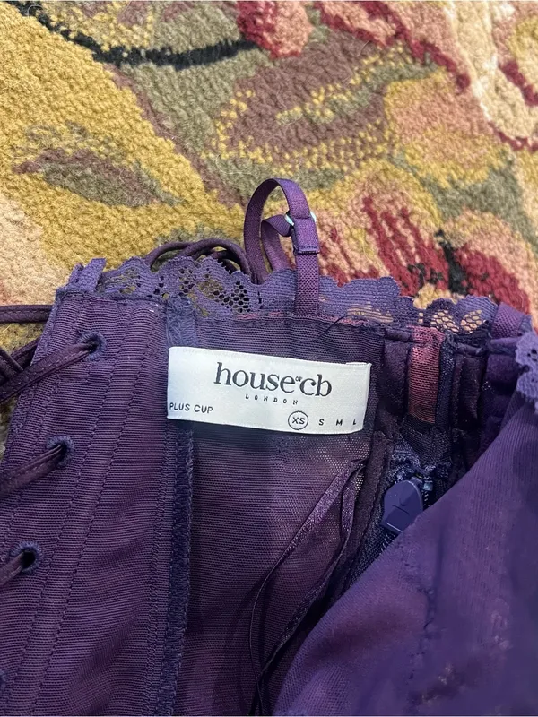 House of CB Aiza Grape Floral Print Maxi Dress - Image 4