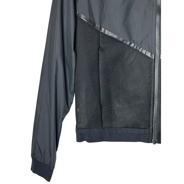 Nike Tech Hypermesh‎ Bomber Jacket Women XS Black Windbreaker Athletic Gorpcore - Image 6
